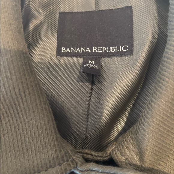 Banana Republic Olive Double-Breasted Pea Coat - Picture 2 of 7